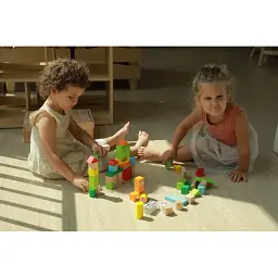 Дерев'яні кубики Viga Toys Зоопарк 50 шт. (50286) - мініатюра 4