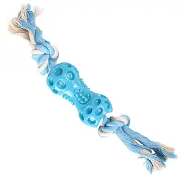 Flamingo Lindo Dumbbell With Rope фламинго линдо гантель с канатом іграшка для собак Блакитний 5х5х34 см