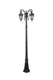 Вуличний стовп на 2 плафони Levistella 760VDJ004-S-2 BK