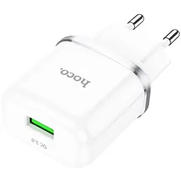 Адаптер живлення HOCO N3 Special FCP AFC 1 USB 18W QC 3.0 (Safety Certified) білий