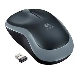Миша Logitech M185, Grey/Black, USB, бездротова, оптична, 1000 dpi, 3 кнопки, 1xAA (910-002238)
