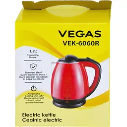 Чайник електричний Vegas VEK-6060R 1500Вт 1.7 л червоний (VEK-6060R) - мініатюра 7