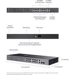 Комутатор TP-Link 20-портовий гігабітний комутатор, ES220GMP (ES220GMP) - мініатюра 7