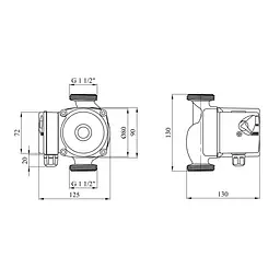 Насос циркуляційний Forwater GPD 25/4-130 (Grundfos) CV012963 - мініатюра 2