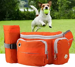 Поясна сумка для вигулу собак Voyager Pet LVC809 Orange з тримачем для пляшки - мініатюра 7