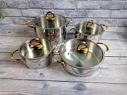 Набір посуду O.M.S. Collection 1087 Gold 18 предметів - мініатюра 8