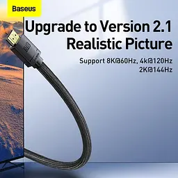 Кабель BASEUS HDMI 8K Adapter Cable 2 метра (CAKGQ-K01) - мініатюра 2