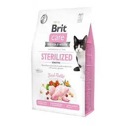 Сухий корм Brit Care Cat GF Sterilized Sensitive для стерилізованих кішок з чутливим травленням, з кроликом 2 кг (арт.171290)