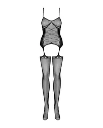 Бодістокінг Obsessive Bodystocking G314 імітація корсета та корсетного шнурівки S/M/L - мініатюра 5