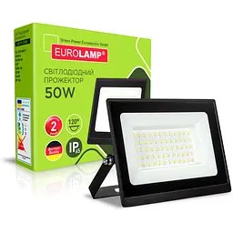 Прожектор Eurolamp LED з радіатором чорний (LED-FL-50(B)) - мініатюра 2