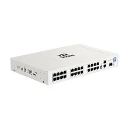 PoE-комутатор 27-портовий некерований Wiking WK-PS227GF, 24x100Mbps PoE, 2x1000Mbps Uplink, 1x1000Mbps SFP, 270W (73-00273) - мініатюра 3