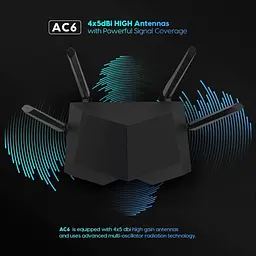 Роутер Tenda AC6 AC1200 Black 802.11ac (AC6) - миниатюра 5
