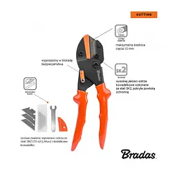 Секатор багатофункціональний Bradas MULTI TOOLS V-SERIES сталь SK2 KT-V1 - мініатюра 4