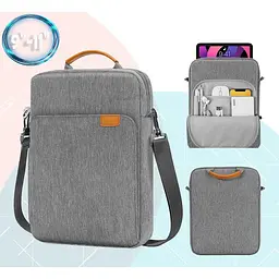 Сумка на плече BeCover для планшета/ноутбука 9"-11" Gray (711861) - мініатюра 4