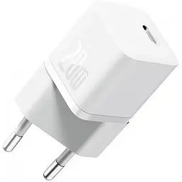 Зарядний пристрій Baseus GaN5 Fast Charger USB-C 20W white (CCGN050102)