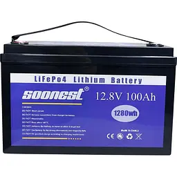 Акумулятор SOONEST LiFePO4 12V (12.8V/100Ah/1280Wh) (SOONEST-12100) [164640] - мініатюра 2