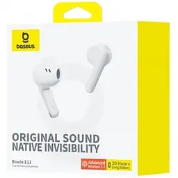 Навушники Baseus Bowie E13 True Wireless Earphones білі A00059701217-Z1 - мініатюра 2