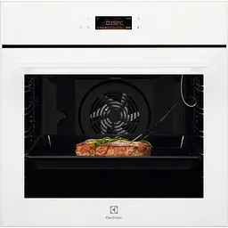 Духова шафа електрична Electrolux 72 л A+ пара дисплей конвекція піроліз телескопічні напрямні білий