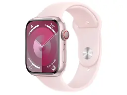 Смарт-годинник Apple Watch Series 9 GPS + Cellular 45mm Pink Aluminum Case w. Light Pink Sport Band - M/L (MRML3)