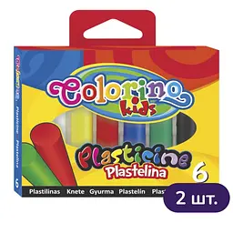 Набір пластиліну Colorino Стандарт 100 г 6 кольорів/2 уп. (13871PTR/1)