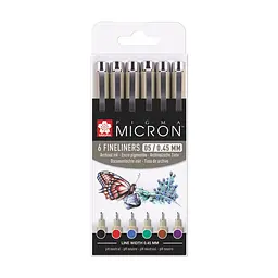 Набір лайнерів Pigma Micron 05 BASIC 6 кольорів Sakura
