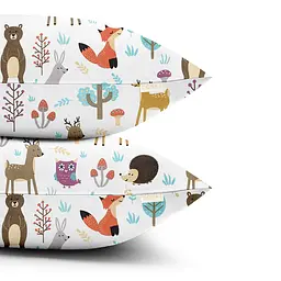 Набір наволочок Cosas Colorful animals 40х60 см бежевий (SetPillow_AnimalsMushrooms_40x60) - мініатюра 2