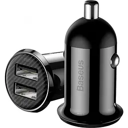 Автомобільний зарядний пристрій Baseus Grain Pro 4.8A 2USB Black - мініатюра 4