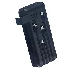 Універсальна зарядна батарея ProTech B-05 Solar 20000Mah + вбудовані кабелі + ліхтарик (Чорний) - мініатюра 3
