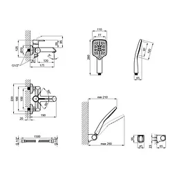 Змішувач для ванни Qtap Grand WCR 006, Білий - мініатюра 2