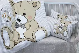 Комплект постільної білизни в ліжечко Tag Tekstil Teddy grey для немовлят Ведмедик (сірий) - мініатюра 2