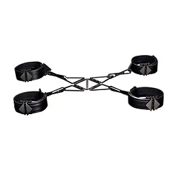 Набір фіксаторів для рук та ніг LOCKINK Hogtie Set, чорний, ремені з натуральної шкіри - мініатюра 7