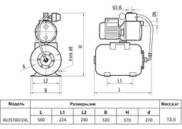 Насосна станція Rudes AUJS100/24L - мініатюра 4