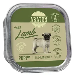 Вологий корм для цуценят з ягнятиною ARATON Puppy with Lamb,150 г