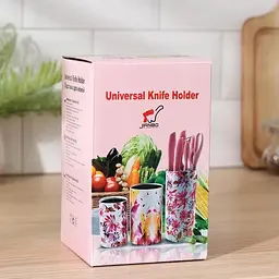 Підставка для ножів з наповнювачем із волокна універсальна Granite Knife Holder, Kitchen Master Чорний 85716 - мініатюра 6