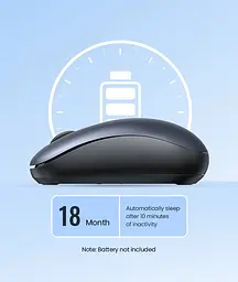 Мишка бездротова MU105 UGREEN Portable Deep Blue (90550) синя - мініатюра 4