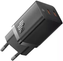 Мережевий зарядний пристрій Baseus GaN5 Pro Fast Charger 2Type-C 40W CCGP180101 Black