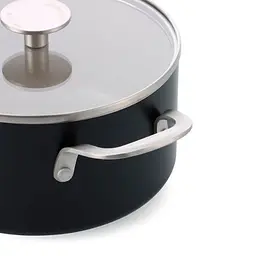 Каструля з кришкою KitchenAid АС, 20 см, 3,11 л, з керам покриттям, матовий чорний (CC010147-001) - мініатюра 4