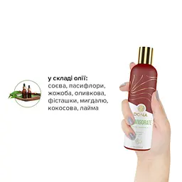 Натуральна масажна олія Dona ReInvigorate Coconut & Lime (120 мл) з ефірними оліями - мініатюра 4