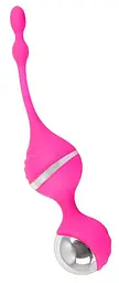 Вагінальні кульки Smile Vibrating Love Balls Rechargeable, 18 см, рожевий - мініатюра 2