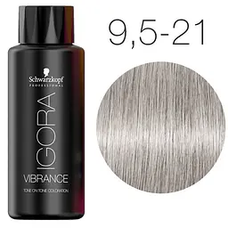 Деміперманентна фарба для волосся Schwarzkopf Professional Igora Vibrance, відтінок 9,5-21 (світлий блонд попелястий сандре), 60 мл (2298813) - мініатюра 2