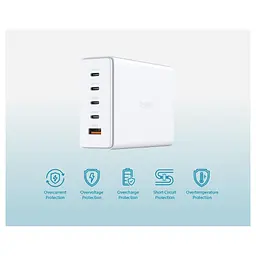 Зарядний пристрій D-Link 4xUSB-C + 1xUSB PD240W GaN white (DCF-241) - мініатюра 9