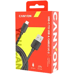 Кабель USB Type-C Canyon Charge & Data USB Type-C Чорний 1.8m (CNE-USBC2B) - мініатюра 3