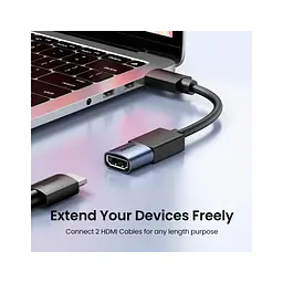 Перехідник HDMI F to HDMI F 8K black Ugreen (90592) - мініатюра 3