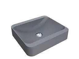Умивальник Miraggio GENEVA GRAY (0002548) Mirasoft, Матовий, Врізний, Сірий