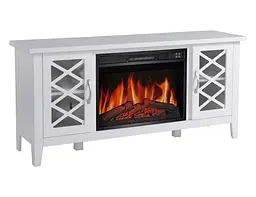 Камінокомплект ArtiFlame Odessa AF23S білий з обігрівом і звуком горіння вогню - мініатюра 2
