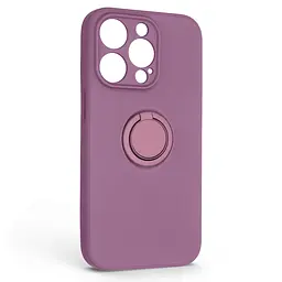 Силиконовый чехол для Apple iPhone 14 Pro, Icon Ring, фиолетовый, панель-накладка, с кольцом-подставкой на 360°, противоударный, возможность использования магнитных держателей, ArmorStandart (ARM68717)