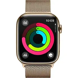 Смарт-годинник Apple Watch Series 9 GPS + Cellular 45mm Gold Stainless Steel with Gold Milanese Loop [MRMU3] [92679] - мініатюра 5