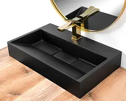 Умивальник Rea Goya 37x60 black (REA-U8779), Матова - мініатюра 4