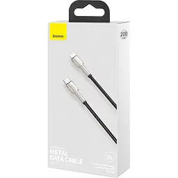 Кабель Baseus Cafule Metal Type-C to Lightning PD 20W (2m) black (CATLJK-B01) - мініатюра 3