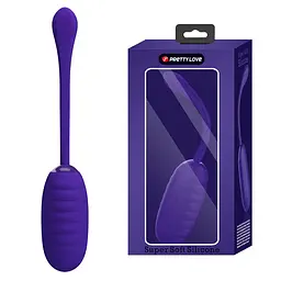 Віброяйце Pretty Love Kirk Super Soft Silicone 19.7 см (синій) - мініатюра 12